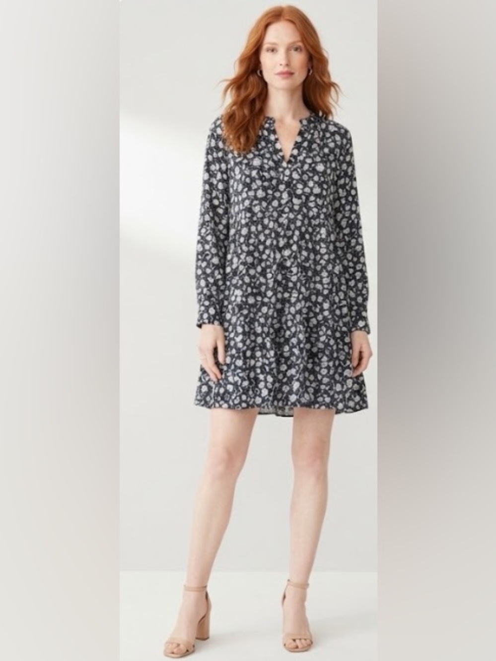LOFT Outlet Floral Tiered Mini Dress | Size M